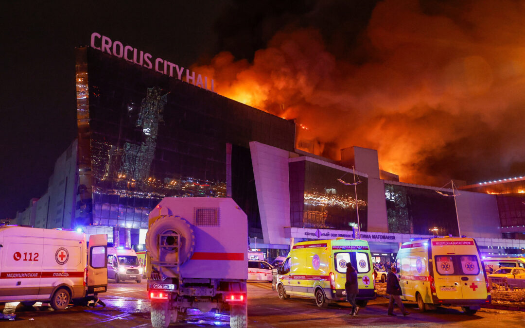 Deaths and injuries are reported after an attack on a concert hall outside Moscow