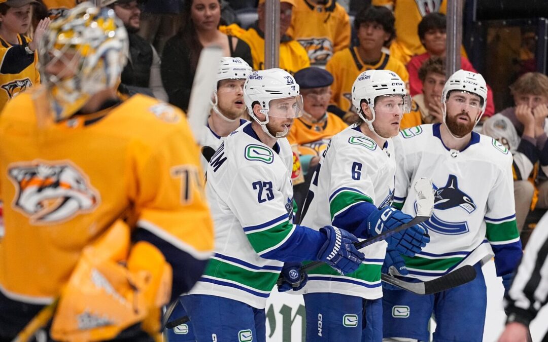 Boeser’s hat trick helps Canucks rally, push Preds to brink of elimination