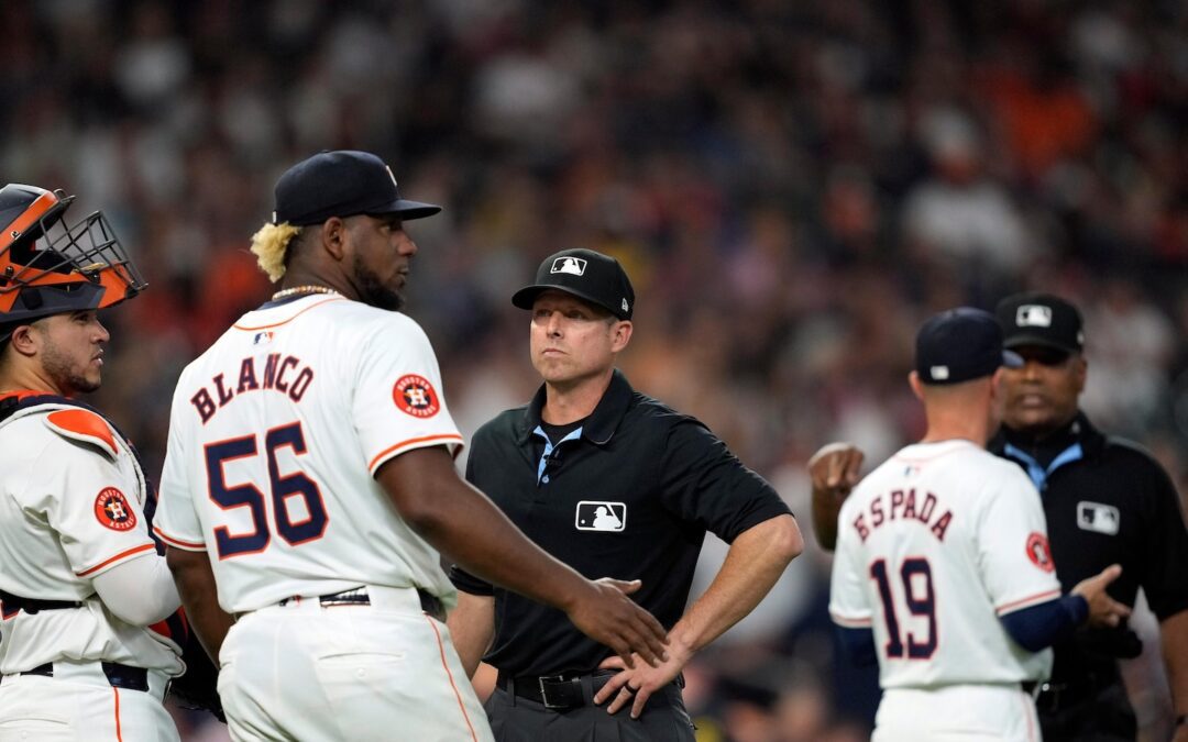 Astros starter Blanco suspended 10 games after foreign substance found in glove